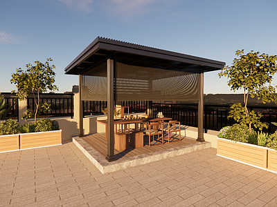 现代其他景观小建筑 凉亭