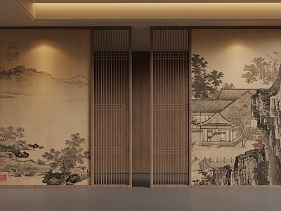 新中式屏风 新中式屏风 宋式风隔断