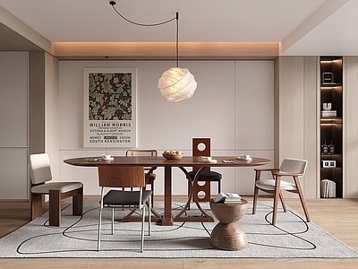 现代中古家居餐厅 现代餐厅 餐桌椅 中古餐厅