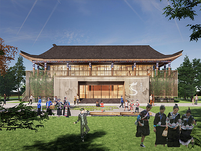 新中式现代小公建 民族建筑 餐厅改造 网红建筑