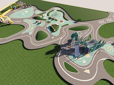 现代简约儿童游乐空间 现代儿童游乐区 现代儿童活动空间 小区儿童活动区