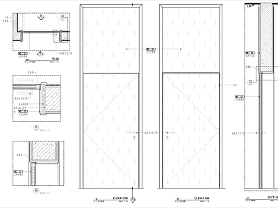 综合门节点 木门节点大样图 施工图