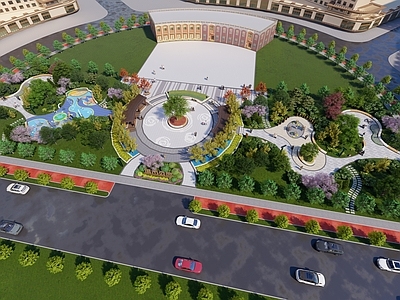现代口袋公园 现代城市公园 现代口袋公园 现代带状公园 现代城市休闲广场