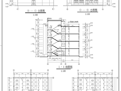 现代办公楼建筑 制衣厂研发楼施工 施工图