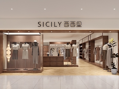 现代服装店 女装店 服装