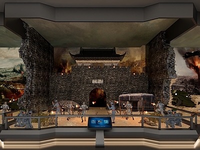 现代新中式博物馆 纪念馆 博物馆 展厅 展馆