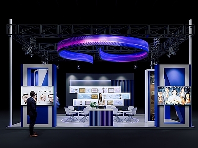 现代极简其他文化空间 展会设计 现代展会设计 现代展位 展览展位