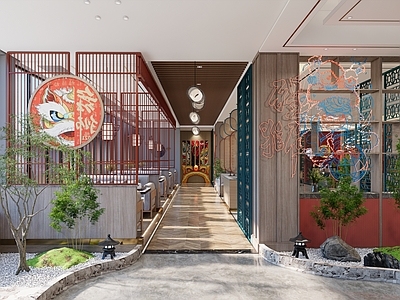 新中式中式中餐厅 醒狮 茶餐厅 新中式 传统文化