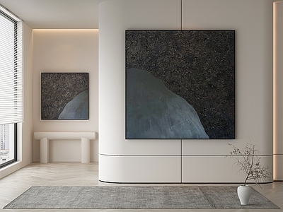 现代侘寂挂画 油画 书房挂画 茶室挂画 客厅挂画 玄关挂画