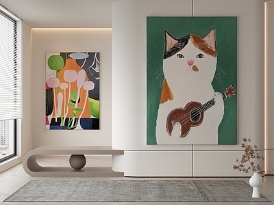 现代侘寂挂画 油画 书房挂画 茶室挂画 客厅挂画 玄关挂画