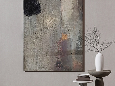 现代侘寂挂画 油画 书房挂画 茶室挂画 客厅挂画 玄关挂画