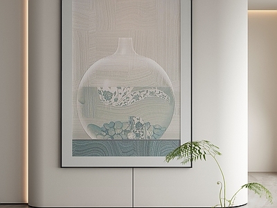 新中式侘寂挂画 油画 书房挂画 茶室挂画 客厅挂画 玄关挂画