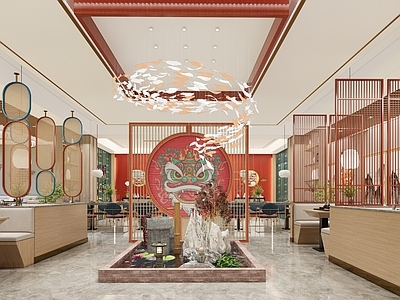 新中式中式中餐厅 中餐厅明档 新中式餐厅 传统文化
