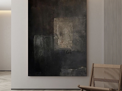 现代侘寂挂画 油画 书房挂画 茶室挂画 客厅挂画 玄关挂画