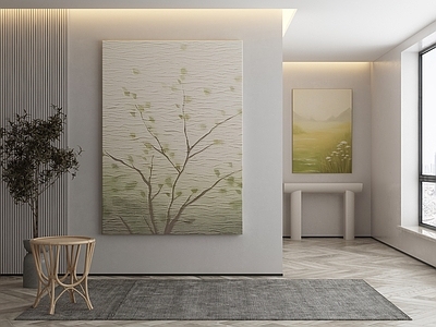 现代侘寂挂画 油画 书房挂画 茶室挂画 客厅挂画 玄关挂画