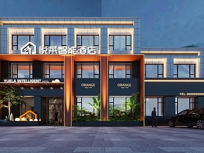 现代其他商业空间 酒店 门头 牌匾 室外