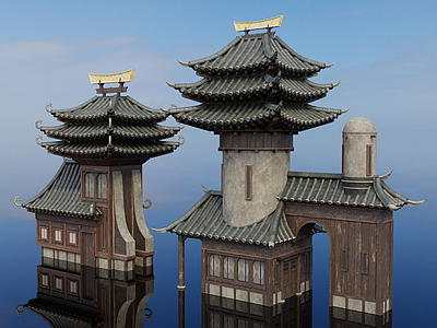 中古古建筑 日式建筑 日式古建 日式城堡 日式宫殿 古建筑