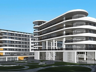 现代学校建筑 现代简约学校