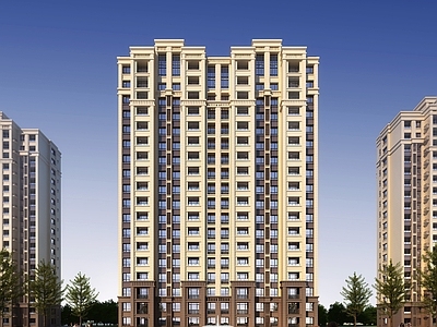 欧式北欧高层住宅 欧式住宅
