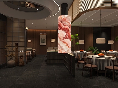 新中式原木中餐厅 现代中餐厅 时尚简约