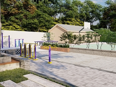 现代极简广场景观 乡村广场 党建广场 健身广场
