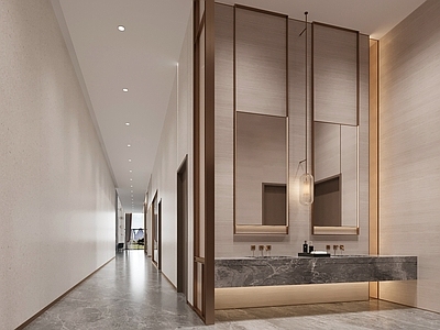 现代公共卫生间 公共卫生间