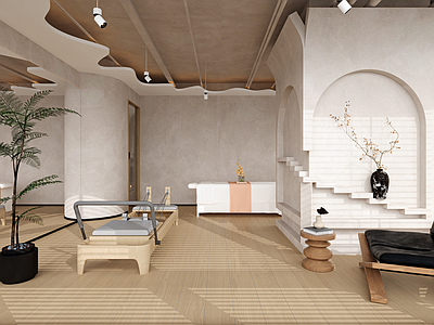 现代原木瑜伽室 理疗