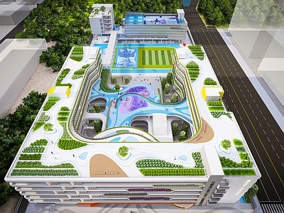 现代教育校园景观 学校景观 学校出入口 校园景观 出入口设计 校园改造