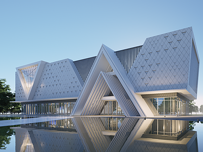 现代展览馆建筑 现代展览馆 现代文化馆 展览馆 现代图书馆 现代科技馆