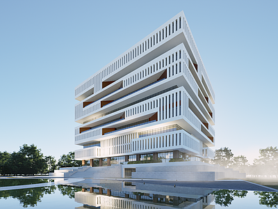 现代图书馆建筑 现代图书馆 学校图书馆 现代文化馆 现代展览馆 现代简约美术馆