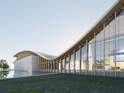 现代展览馆建筑 现代展览馆 现代文化馆 展览馆 现代图书馆 现代科技馆