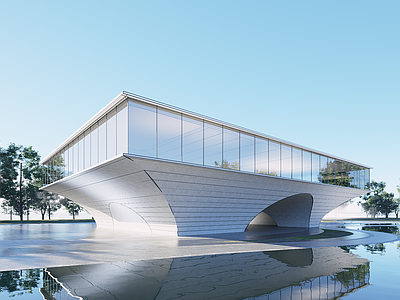 现代展览馆建筑 现代展览馆 现代文化馆 展览馆 现代图书馆 现代科技馆