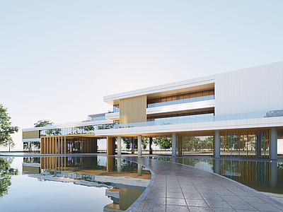 现代文化馆 现代文化馆建筑 现代美术馆建筑 文化馆 图书馆 现代科技馆建筑