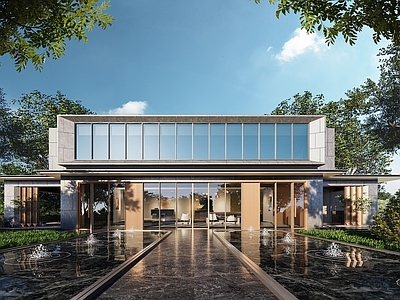 现代售楼处建筑 现代示范区 示范区景观 售楼处 华润示范区景观 配套用房