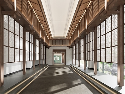 新中式禅意其他文化空间 新中式展厅 传统花格 展示展厅 文化展厅 文化展示空间