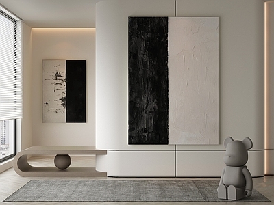现代侘寂挂画 油画 书房挂画 茶室挂画 客厅挂画 玄关挂画