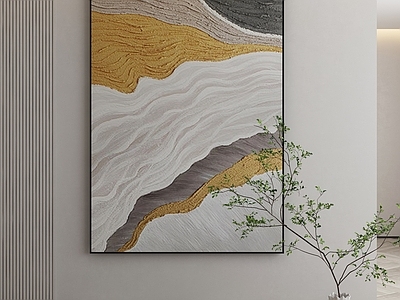 现代侘寂挂画 油画 书房挂画 茶室挂画 客厅挂画 玄关挂画