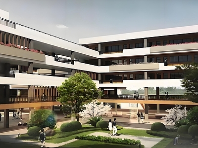 现代学校建筑 36班中小学 九年一贯制学校 施工图