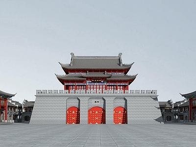 中式古建 城门楼