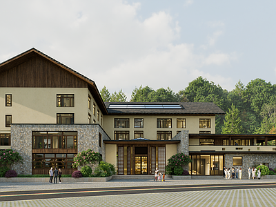 中式新中式小公建 乡村接待中心