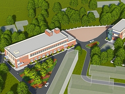 现代简约医院建筑 透析中心 发热门诊 医院 门诊