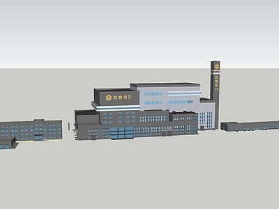 现代发电厂 工业建筑 工业厂房 建筑