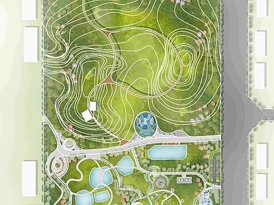 现代山 山地公园景观 综合公园景观 山地景观