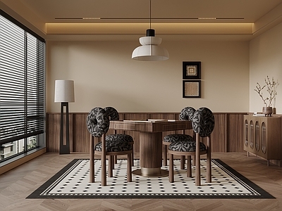 中古棋牌室 中古风棋牌室 麻将桌