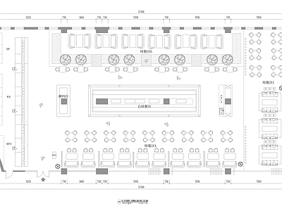 现代自助餐厅 轻奢风自助餐厅 施工图