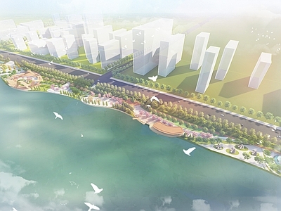 现代滨水景观 滨水康养景观 滨水疗愈景观 滨水景观公园 鸟文化滨水景观