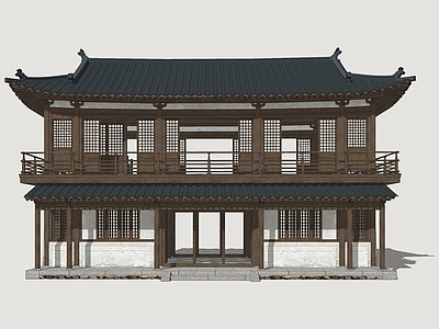 中式新中式乡村民房 宋韵民居 古风民房 乡村民居建筑 民俗建筑 影视民居