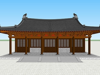 中式古建筑 中式古建筑 歇山顶