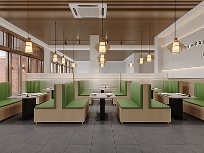 现代西餐厅 室内餐厅商业橱窗