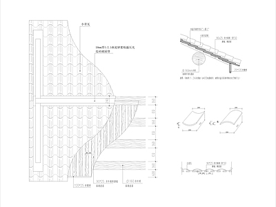 其他古建筑 屋瓦详图 屋面大样图 瓦 施工图